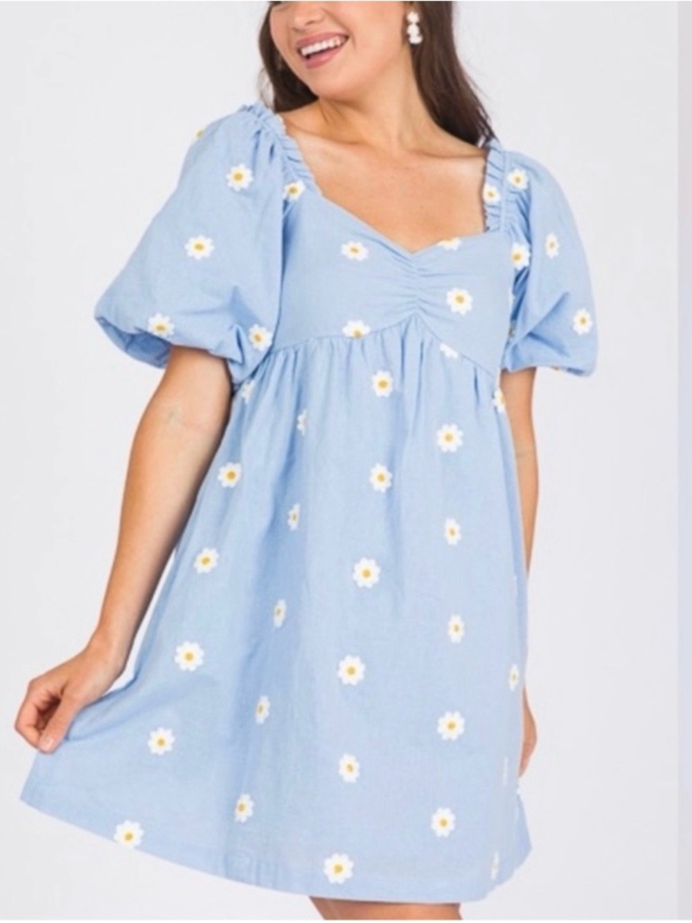 ALTAR’D STATE Embroidered Daisy Mini Dress - Size M